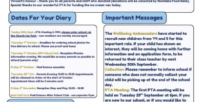 25th September Newsletter