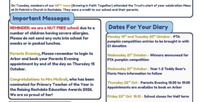Weekly Newsletter 9th October