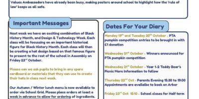 Weekly Newsletter 16th October